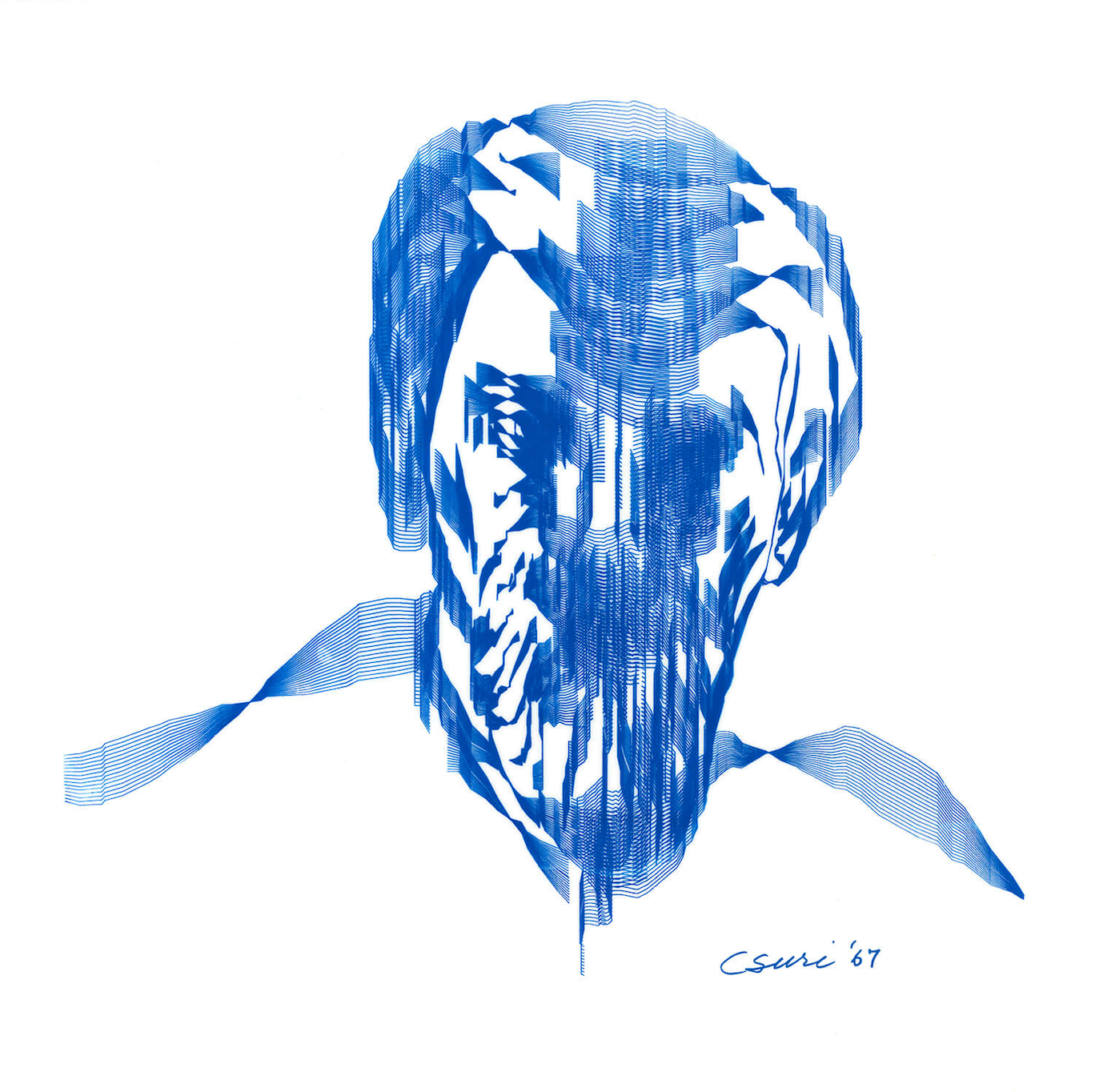 Charles “Chuck” Csuri, <em>Sine Curve Man</em>, 1967. Courtesy of The Anne and Michael Spalter Digital Art Collection